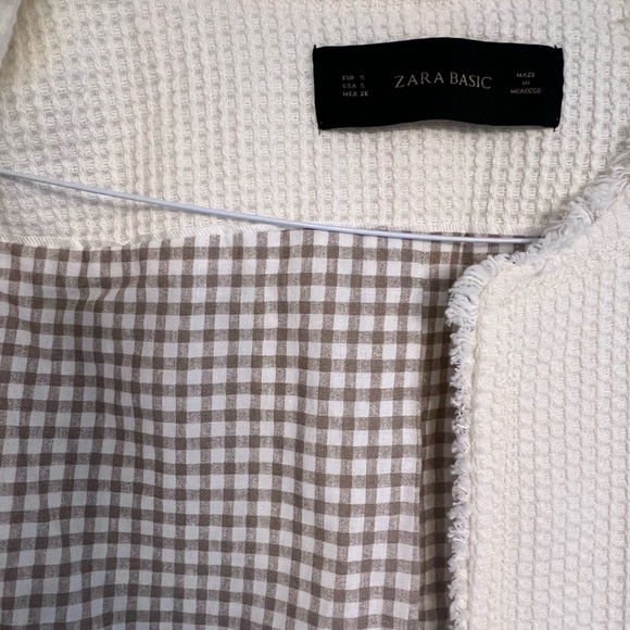 Zara Frayed Structured Jacket - Picture 5 of 6